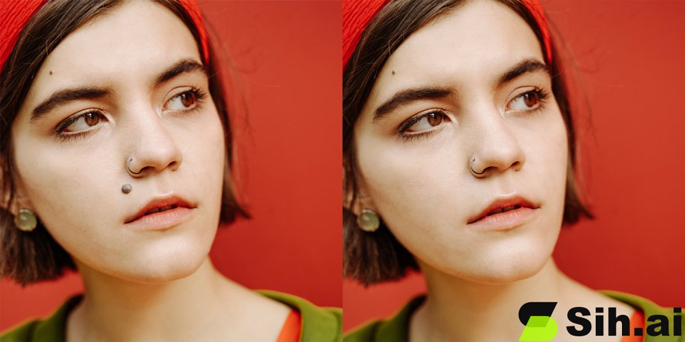 Remove a mole from photo with 1 click