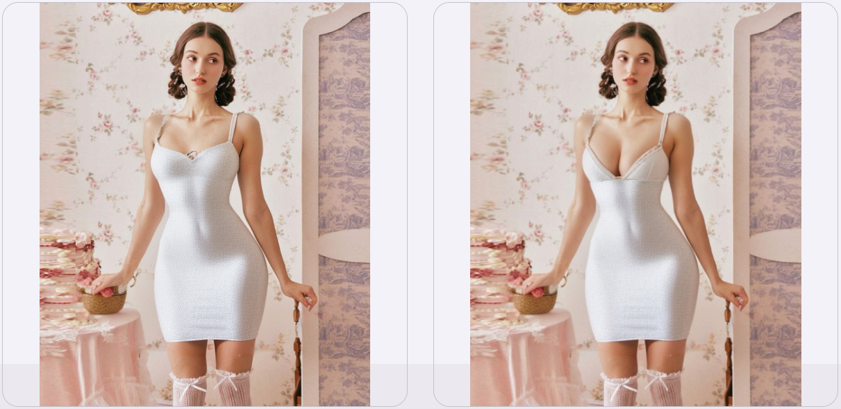 How to enlarge breasts on a photo?